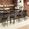 Costway Set of 2/4 Vintage Swivel Bar Stools 26" Bistro Upholstered Dining Chairs Black